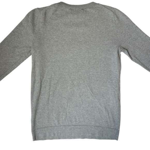 J.Crew Merry Sequin Christmas Sweater XS Pullover Grey Red Pink Holiday Outfit - Picture 3 of 9